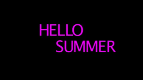 Hello Summer Neon Text Animation Motion Graphic Stock-Footage 335428666