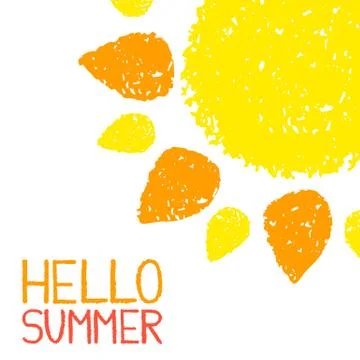 Hello Summer poster Stock Illustration