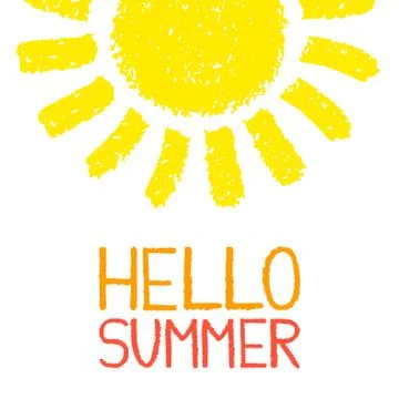 Hello Summer poster Stock Illustration