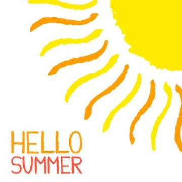 Hello Summer poster Stock Illustration