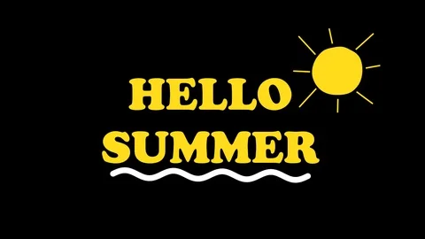 Hello summer text and sun animated on alpha channel. 4k Vidéo 111701396