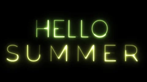 Hello summer text animation Stock Footage 287404578