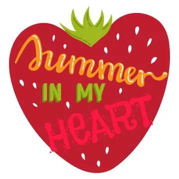 Hello Summer typographic logo sign on withe background. Sea plants, sun, beach Stock Illustration