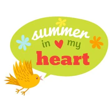 Hello Summer typographic logo sign on withe background. Sea plants, sun, beach Stock-Illustration