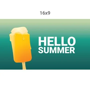 Hello summer vector creative concept background Illustrazione stock