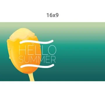 Hello summer vector creative concept background Illustrazione stock