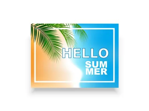 Hello summer. vector graphics and design. Stock Illustration