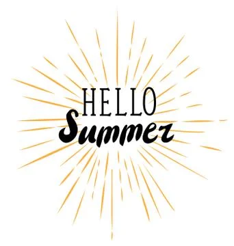 Hello Summer Vector Illustrazione stock