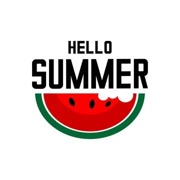 HELLO SUMMER VECTOR Stock Illustration