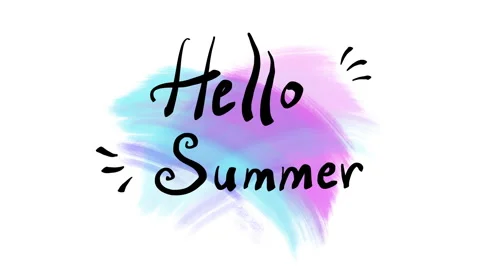 Hello Summer watermelon frame 2 Stock Footage 242341151