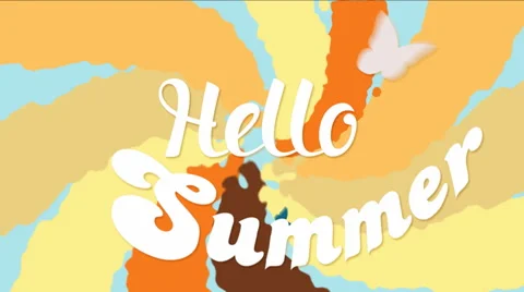 Hello Summer. In Yellow colors. Stock Footage 49934626