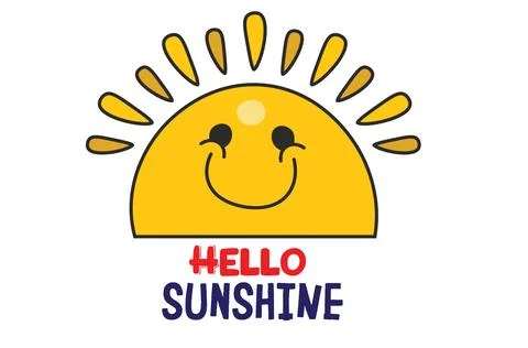 Hello sunshine Background design Stock Illustration