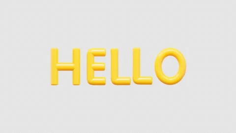 Hello Text Animation 4K On Alpha Loop Stock Footage 295907550