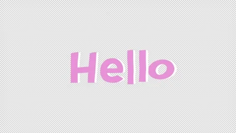 Hello Text Animation HD On Alpha Stock Footage 295908066