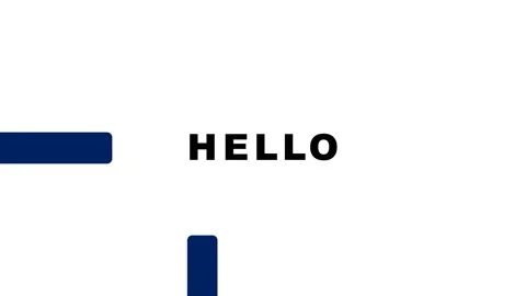 Hello text animation intro promo video Stock Footage 189463081