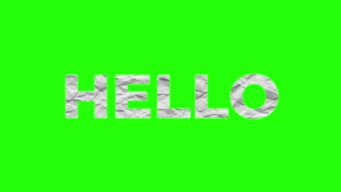 Hello Text on Crumpled Paper Texture Background 4K Stock Footage 332447083