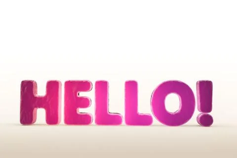 Hello text Stock Illustration