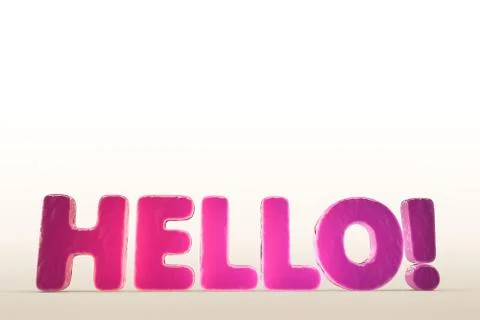Hello text Stock Illustration