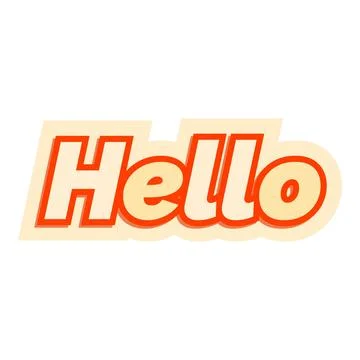 Hello text lettering saying hi greeting banner Stock Illustration