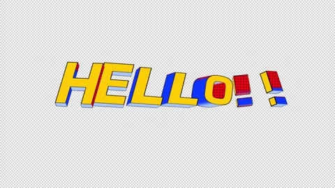 Hello Text Loop Stock Footage 332899538
