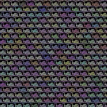 Hello Text Motif Random Pattern 스톡 일러스트