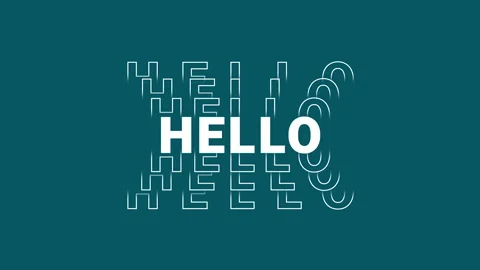 Hello text typography animation 4k video Stock Footage 278345533