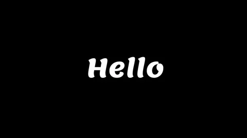 Hello text word animation on black background Stock-Footage 326704104