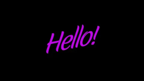 Hello title flourish animation Stock Footage 77400869