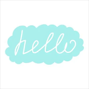 Hello Vector Lettering Stock Illustration