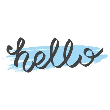 Hello vector sign isolated on white background Stock Illustration