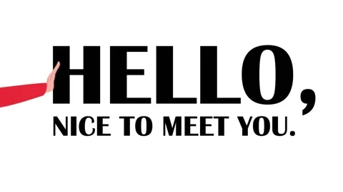 Hello this is a video about someone's introduction, with animated cartoons. Stock Footage 217946168