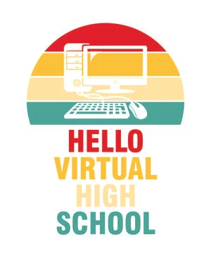 Hello Virtual High School Stock Illustration