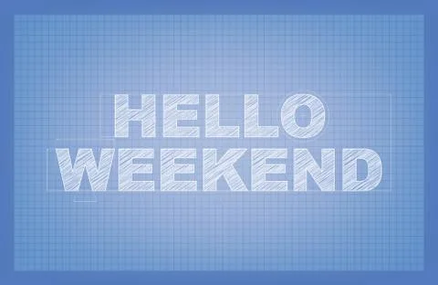Hello weekend! Stock Illustration