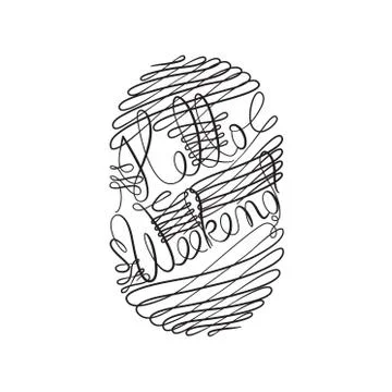 Hello Weekend text surrounded by exaggerated beautiful swash flourishes calli Stock Illustration