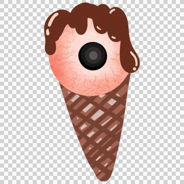 Hello ween ice cream eye Illustrazione stock