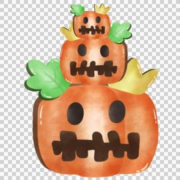 Hello ween pumpkin tower Stock Illustration