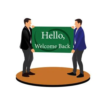 Hello welcome back vector design Stock-Illustration