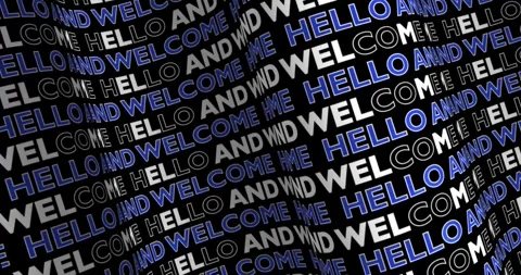 Hello  welcome text animation, greeting text Stock Footage 281309349