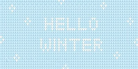 Hello Winter banner Vector graphics Illustrazione stock