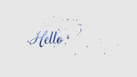 Hello Winter blue liquid lettering on transparent background Video stock 318730769