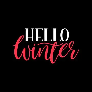 Hello Winter calligraphy Ilustración de archivo