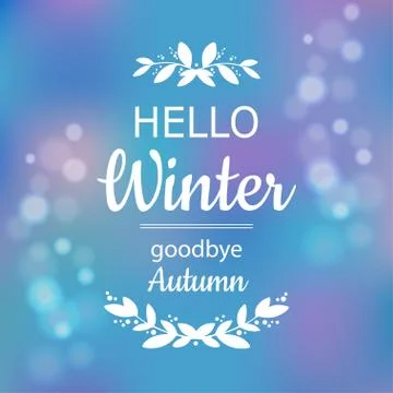 Hello winter card design Illustrazione stock
