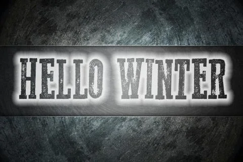 Hello winter concept Stock Illustration