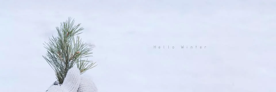 Hello winter concept Stock Photos
