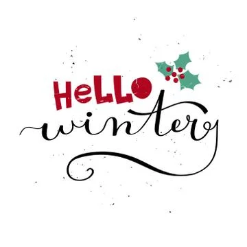 Hello winter Stock Illustration
