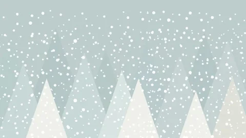 Hello winter. Passage between autumn and winter  with fir trees under snowfal Stock Footage 208913851