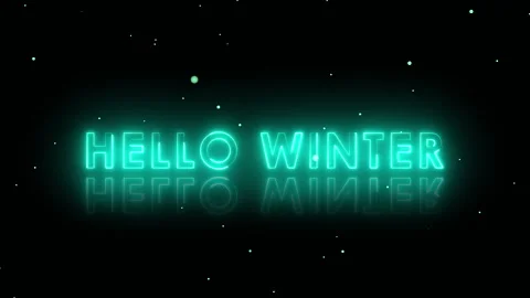 Hello winter Text animation video  Stock Footage 292508820
