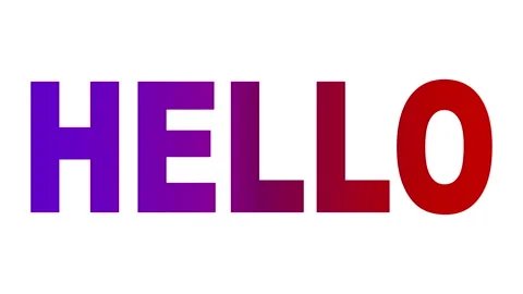 Hello word colorful text 4K seamless loop on white background ProRes Stock Footage 160736836