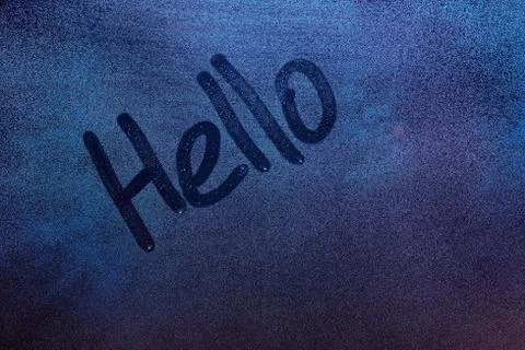 Hello word message Stock Photos