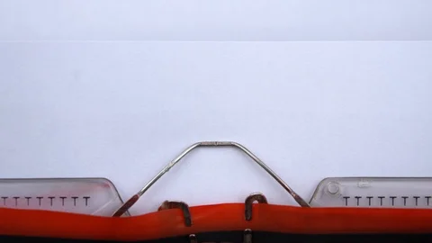 Hello - word printed on an old typewriter in red letters, close up. 스톡 동영상 126644885